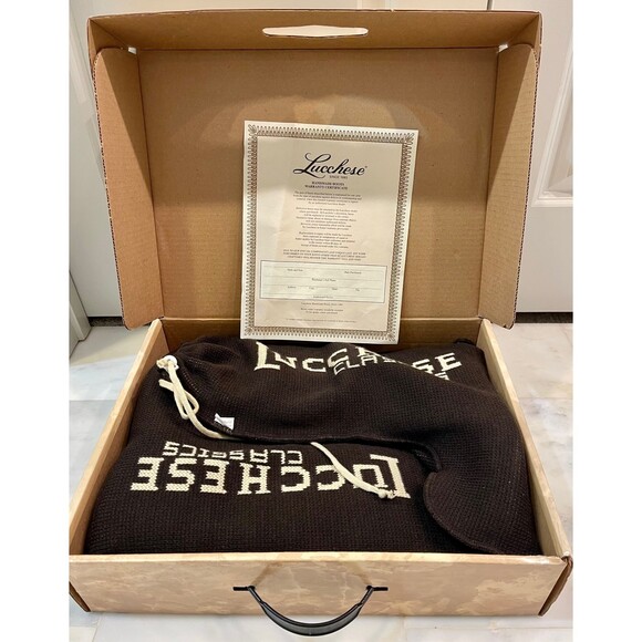 NIB LUCCHESE Classics Men's Sienna Pin Ostrich Medium Round Toe, Sz 10 D (Reg) - Picture 3 of 12